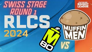 2024 RLCS Open Qualifier 1 Swiss Stage Round 1  MUFFIN MEN VS M80  Full Match Replay CJCJ Casting [upl. by Acyssej]