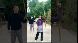 Kungfu china master 158Hướng dẫn múa gậy 霞光腊月kungfu wing chun [upl. by Araf56]