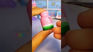 paintingonbottlewatercolourpainting paintingminibottleart 🍉 [upl. by Prady294]