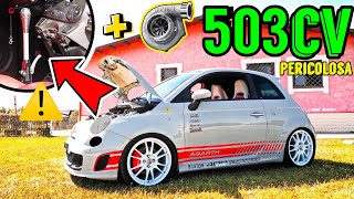 ABARTH 503 cavalli 500 STRADALE PIU POTENTE AL MONDO 12000 EURO cambio innesti frontali ENGSUB [upl. by Huda]