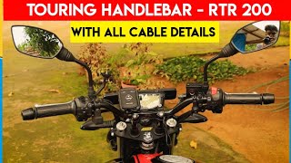 Handle Bar Riser Installation on Apache RTR 200  With all cable details [upl. by Anotal287]