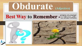 Obdurate How to Remember English vocabulary with memory tricks mnemonics synonyms antonyms examples [upl. by Odranoel839]