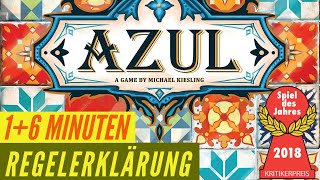 Azul Regeln Anleitung Regelerklärung  Spiel des Jahres 2018 [upl. by Eichman]