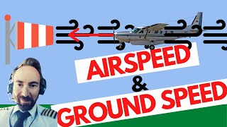 AIRSPEED EXPLAINED EASY  Difference between Airspeed and Ground Speed easy to understand [upl. by Alaham]