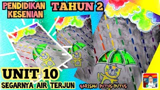 PENDIDIKAN KESENIAN TAHUN 2  UNIT 10 SEGARNYA AIR TERJUN  GARISAN PUTUSPUTUS TEKNIK RESIS MS87 [upl. by Quinby]