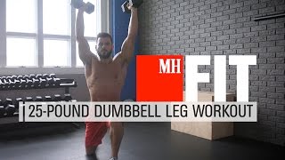 25Pound Dumbbell Leg Workout [upl. by Kermy]