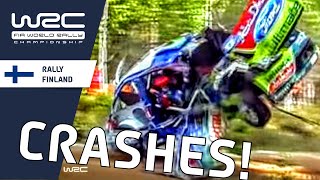 WRC Rally Finland CRASH Compilation EPIC rally crashes jump fails barrel rolls and more [upl. by Elodea]