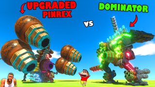 PINREX Upgraded vs UNDEFEATED DOMINATOR in Animal Revolt Battle Simulator with SHINCHAN and CHOP [upl. by Tegdirb768]