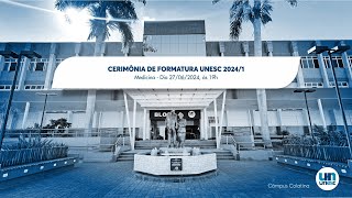 Cerimônia de Formatura Medicina UNESC 20241  27062024 às 19h [upl. by Anilrac383]