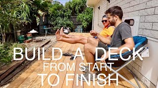 How to Build a Deck START TO FINISH [upl. by Ahsirhcal]