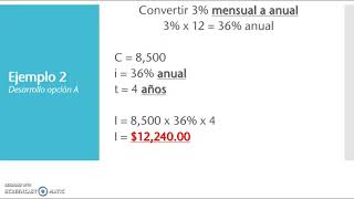 Interés simple  MATEMÁTICA FINANCIERA [upl. by Ellehcer]