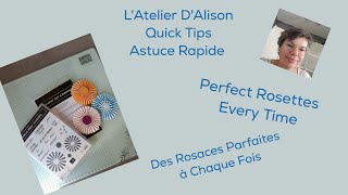 Quick Tip for perfect Rosettes Astuce rapide pour des Rosaces parfaites using Stampin Up products [upl. by Hills]