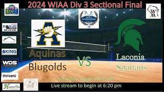 Aquinas at Laconia WIAA Div 3 Sectional Final 110224 [upl. by Htebizile]