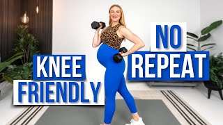 20 minute KneeFriendly No Repeat Legs Glutes amp Thighs Strength Training with Dumbbells [upl. by Eniortna437]