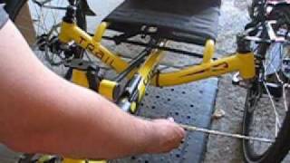 Catrike Trail Trike Toe In Front Wheels Adjustment [upl. by Mayhew868]