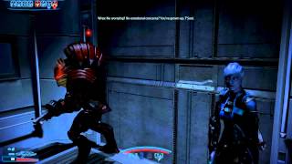 Mass Effect 3 Citadel DLC Wrex discovers Liara is onequarter krogan [upl. by Remas]