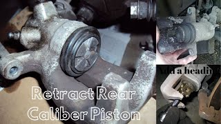 How to Retract Rear Caliper Piston [upl. by Cirted]