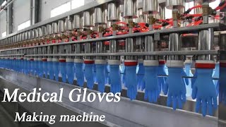 Medical Nitrile Latex gloves making machine  Examination Surgical Glove production line [upl. by Christoper]