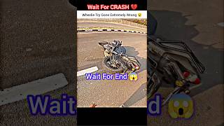 Wheelie Try Gone Extremely Wrong 😮 Crashed R15 Bike 😭shorts crash bikeride motovlog viralshorts [upl. by Adner]