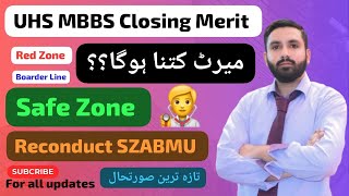 UHS MBBS Closing Merit 2024  Reconduct SZABMU  Safe Zone  Latest Update [upl. by Icats862]