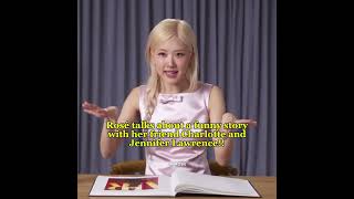 rosé talking about a funny moment with jennifer lawrence rosé blackpink [upl. by Yesnik]