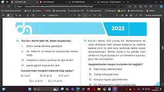 2022 DHBT 1 ÇIKMIŞ SORU ÇÖZÜMÜ [upl. by Nisay]