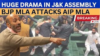 Attack on Sheikh Khursheed by BJP Members as Tensions increase in JampK Legislative Assembly [upl. by Uaerraj]