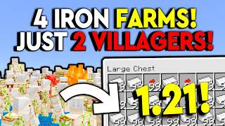 BEST INFINITE IRON FARM 121 Minecraft Bedrock MCPEXboxPS4Nintendo SwitchWindows 10 [upl. by Caldeira]