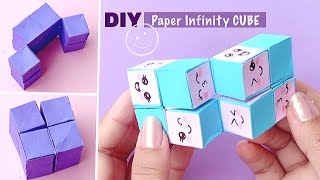 How to make a paper Infinity Cube Infinity cube fidget toy viral TikTok fidget toys [upl. by Alicea]