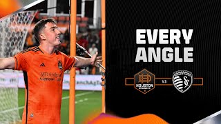 EVERY ANGLE  Gabe Segal opens his Dynamo account  HOUvSKC [upl. by Eelrebmyk499]