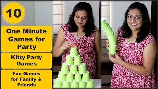 10 Party Games  One Minute Games  Mi ute to win it games for Party  Kitty Party Games for ladies [upl. by Gabriel]