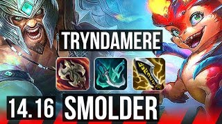 Tryndamere vs Smolder top gameplay [upl. by Ellennahs]