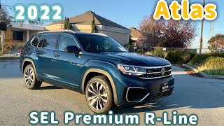 2022 Volkswagen Atlas SEL Premuim RLine  full Review amp Test Drive [upl. by Radu46]