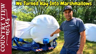 Storing Hay Differently this Year Wrapping Hay Bales amp Planting Seed for Silage Experiment [upl. by Claman446]