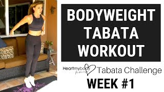 Bodyweight TABATA Workout  4Minute Tabata Workout at Home [upl. by Yelkcub]