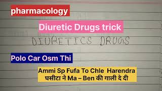 Diuretic Drugs name easy trick pharmacologybsc nursing 2nd year diuretics drugs [upl. by Einaoj]