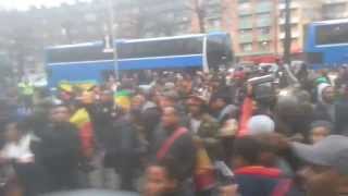 Ethiopians protest against the violence Saudi Arabia embassy in Stockholm [upl. by Iroc34]