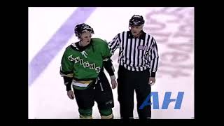 OHL Jan 1 2003 London Knights v Sarnia Sting melee Corey Perry v Colin Baker [upl. by Rednazxela]