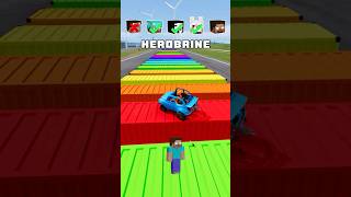 NOOB vs PRO vs HACKER vs HEROBRINE Car Jump Challenge 5 🤩 🚗 shorts beamngdrive [upl. by Tracie]