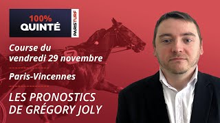 Pronostics Quinté PMU  100 Quinté du Vendredi 29 novembre à ParisVincennes [upl. by Tterag]