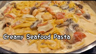 Creamy Seafood Pasta Recipe  Creamy Pasta with Seafood [upl. by Tania]