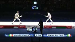 ECH 2010 Leipzig Mens Foil Final ASPROMONTE ITA vs BALDINI ITA [upl. by Aleunam588]