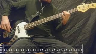 Trivium  Built To Fall Bass Cover Tabs [upl. by Kort]