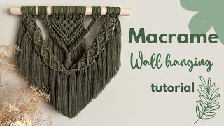 DIY Boho Macrame Wall Hanging TUTORIAL for beginners  Step by Step [upl. by Olemrac]