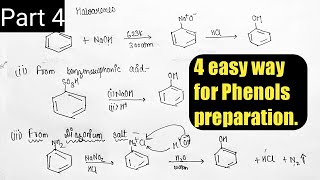 Class 12 chemistry chapter11 Part 4 Preparation of Phenols 4 easy way for phenol preparation [upl. by Nrubua]