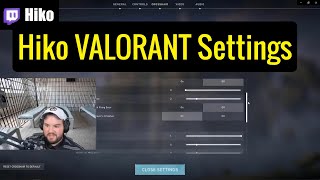 Hiko VALORANT Video Settings Crosshair Setup [upl. by Jolene919]