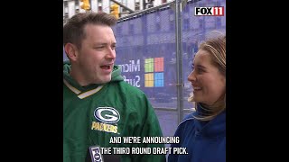 International fan to announce Packers draft pick [upl. by Kreitman]