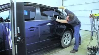 Dent Tech Door Ding Demo  Paintless Dent Repair PDR [upl. by Esyned]