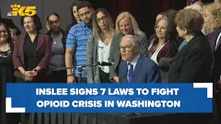 Jay Inslee signs 7 laws that aim to fight opioid crisis in Washington [upl. by Abeu]