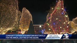 Bentonville Lighting Of The Square [upl. by Asiret]